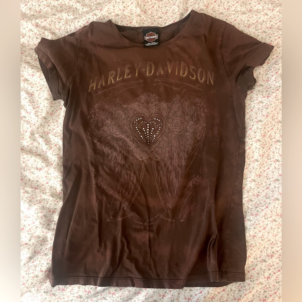 Harley Davidson Brown Shirt